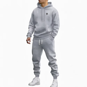 Conjunto deportivo informal de poliéster sublimado, sudadera con capucha lisa, conjunto unisex, sudaderas con capucha, logotipo personalizado, chándal para hombre - Product Image 1
