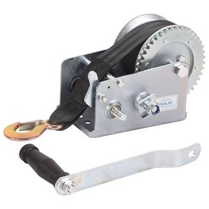 Cabrestante manual de trinquete de alta resistencia para remolque de barco, 2500 lb, correa de poliéster de 23 pies, para ATV UTV - Product Image 2