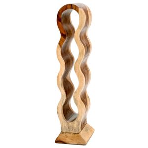 <b>Black</b> Vertical Wave Wooden Wine Rack Stand Tabletop Bottle Holder Display <b>Shelf</b> For Home Bar Restaurant Decor Wholesale - Product Image 3