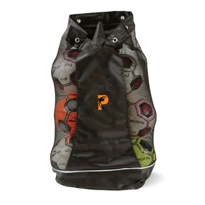 Prime Bags Large Capacity Mesh Sports <b>Ball</b> Bag Drawstring Black Red Travel Backpack Basketball Football Volleyball Soccer - Product Image 3
