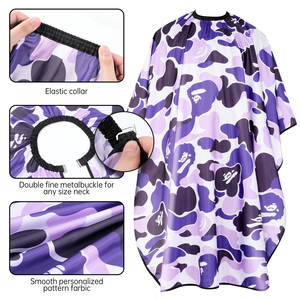Capa de Corte de Pelo para Salón de Belleza y Barbería, Impermeable, con Patrón de Camuflaje, Color y Logotipo Personalizados, Precio de Fábrica, Gran Venta, Unisex - Product Image 2