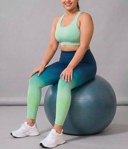 Ensemble de sport pour femme OEM, imprimé tie-dye, couleur unie, séchage rapide, respirant, fitness, course à pied, yoga, 2 pièces, soutien-gorge et leggings - Product Image 3