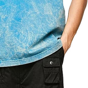 Men's <b>Tie</b>-Dye O-Neck Short Sleeve Regular Fit Casual T-Shirt <b>Knitted</b> Fabric 100% Cotton - Product Image 6