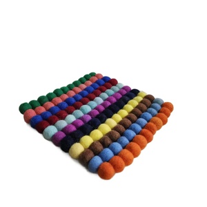 Handmade Rectangular Multicolor <b>Felt</b> Pot Mat Unique Design Multicolor <b>Pads</b> and Mats - Product Image 3