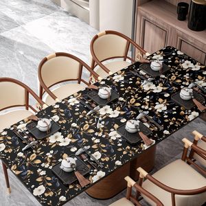 Carta da Parati Floreale Scura Adesiva Blu Navy/Foglia d'Oro, Carta Adesiva Vintage con Foglia d'Oro, Design Impermeabile Autoadesivo - Product Image 6