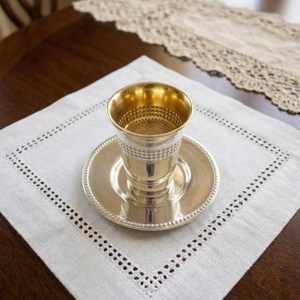 Supper Trenddy Modern Classic Stainless Steel Wine Goblet Tray Handmade Gold Rimmed Silver Tone Wedding Decor Eco-Friendly 250ml - Product Image 2