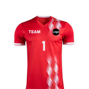Uniforme de fútbol hecho con material 100% poliéster, transpirable, de secado rápido, conjunto de camiseta y pantalones cortos para jóvenes, para uso en equipo. - Product Image 6