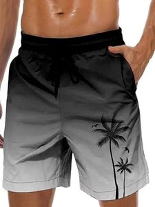 Shorts de Baño Casuales para Hombre, de Secado Rápido, Antiarrugas, Ecológicos, Transpirables, 100% Poliéster, con Cintura Elástica - Product Image 1