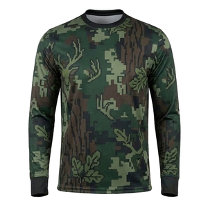 Chemise de chasse imperméable à manches longues pour homme, imprimé animal, camouflage, polyester respirant, lavée, pour l'automne, vêtements d'extérieur - Product Image 2