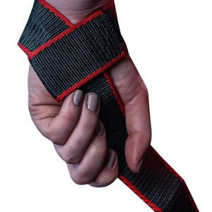 Sangles de levage en nylon avec fermeture Velcro antidérapantes pour la musculation et l'entraînement en salle de sport - Product Image 4