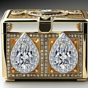 Pendientes de Plata de Ley 925 de Lujo con Moissanita en Forma de Gota de Agua, Corte Excelente, 4 Quilates en Total, Color D, Pasa la Prueba del Diamante, Joyería Fina para Mujer - Product Image 3