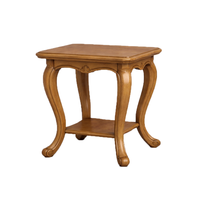 Table basse classique Lancaster en bois léger avec finition brun intense, design contemporain, s'harmonise parfaitement aux appartements