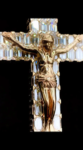 Colgante Cruz con Rostro de Jesús y Moissanita Certificada IGI, Estilo Hip Hop, Tono Dorado, Plata de Ley 925, Joyería para Hombre - Product Image 4