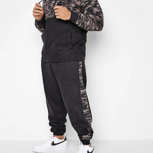 Sudadera con capucha de invierno transpirable de forro polar con cremallera y bloques de color gris carbón para hombre, talla grande, personalizada, venta al por mayor, novedad 2026, Mid Night - Product Image 4