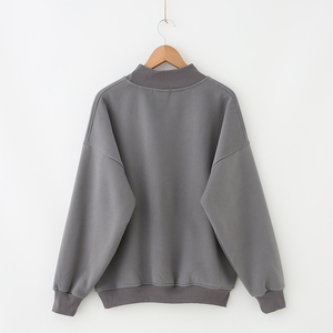 Sudadera de cuello alto de forro polar para mujer, 350G, estilo americano, personalizable, de algodón, informal, para otoño - Product Image 2