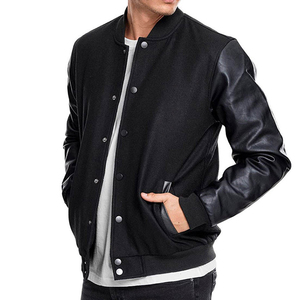 2024 Wholesale <b>Men</b> Varsity <b>Jackets</b> Letterman Bomber <b>Jacket</b> Stand Collar Hooded 100% Wool Streetwear Custom Baseball Patches - Product Image 5