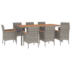 Juego de 8 Muebles de Jardín para Comedor en Gris - Product Image 3