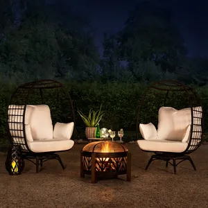 ZAHID EXPORTS Brasero de jardin de luxe fait main, chauffage extérieur décoratif, finition premium en acier inoxydable, foyer à bois - Product Image 1