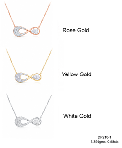 Collier pendentif en diamant de laboratoire pour femme, luxe, certifié IGI, plaqué or rose 14 carats, taille brillant, mariage, 43 pierres VVS-VS - Product Image 4