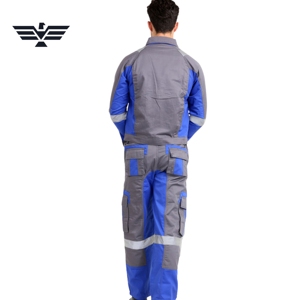 Unisex Industrial Workwear Coverall Reflective Safety Jacket <b>Cargo</b> <b>Work</b> Pants Heavy Duty Mechanic Construction Cotton - Product Image 2