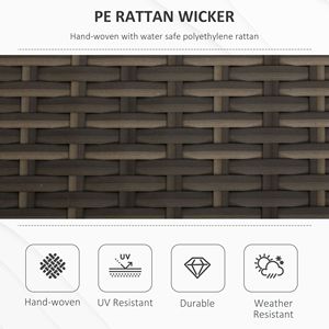 Panca Contenitore in Vimini Bianco Crema per Esterni, Grande Capacità, in Rattan PE, Soluzione di Stoccaggio Elegante e Pratica - Product Image 4