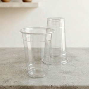 Disposable PP/PET <b>Cups</b> with Lid 12/16/22oz Transparent <b>Plastic</b> <b>Cup</b> for Cold Beverages Coffee Tea Juice - Product Image 1