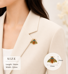 925 Sterling Silver <b>Bee</b> Brooch For Unisex 18k Gold Gold Plated Dainty Minimalist Jewelry For Women Anniversary Wedding <b>Gift</b> - Product Image 4