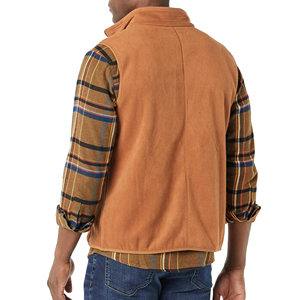 Chaleco de Forro Polar para Hombre, Cálido y Fácil de Usar, con Cierre Completo, Doble Color Sólido, Transpirable, de Secado Rápido, Diseño Personalizado, Precio Bajo - Product Image 5