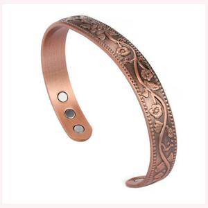 Bracelet en cuivre massif pur, fait main, ajustable, bracelet manchette unisexe, bijou en cuivre, cadeau - Product Image 1