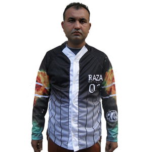 Maillot de baseball pour homme adulte, imprimé numérique, en tissu mesh polyester, antibactérien, séchage rapide, respirant, grande taille, anti-UV, entièrement imprimé à l'avant - Product Image 6