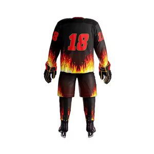 Maillot de hockey sur glace de haute qualité, personnalisé avec le nom de l'équipe, manches courtes, logo sur le devant, séchage rapide, unisexe, adulte, toutes saisons - Product Image 4