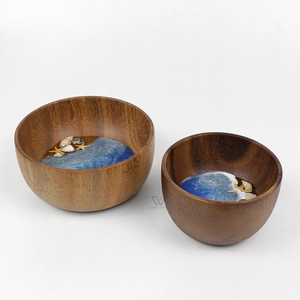 Tazón de Resina Personalizado, Regalo para el Día del Padre, Recuerdo Empresarial, Tazón de Madera para Decoración del Hogar - Product Image 4