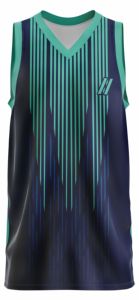 Maillot de basket-ball personnalisé en tissu Dry Fit 100 % polyester, avec votre propre design, dernier modèle. - Product Image 3
