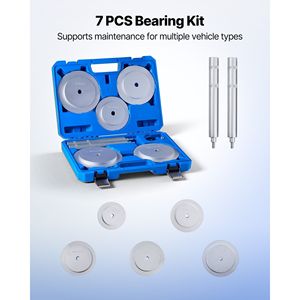 Kit pressa cuscinetti a 7 pezzi con attrezzo per montaggio guarnizioni e cuscinetti, asta di prolunga per impugnatura, per manutenzione e riparazione utensili - Product Image 2
