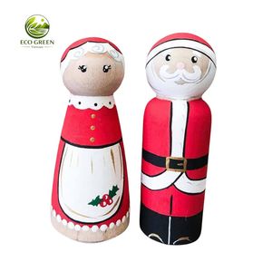 Muñecas de Madera Natural para Colorear, Manualidades Educativas para Niños y Decoración Hecha a Mano - Product Image 1