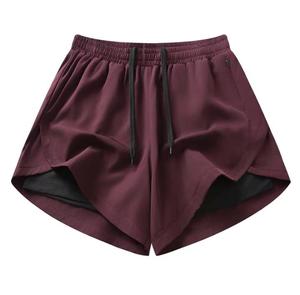 Pantalones Cortos Deportivos de Secado Rápido para Hombre, de Color Sólido, con Cordón Ajustable en la Cintura Elástica, de Longitud Media, Tejido de Algodón, con Bolsillos Delanteros con Logotipo - Product Image 3
