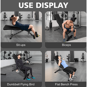 Panca per Sollevamento Pesi Pieghevole con Design Inclinabile/Ribaltabile, Sedia per Allenamento Aerobico, Esercizi per Addominali, Braccia e Spalle - Product Image 4