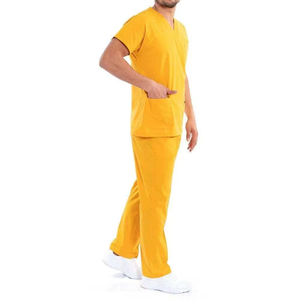Combinaison médicale en coton + pantalon droit, uniforme d'hôpital, tissu antibactérien, uniforme chirurgical pour vétérinaires et dentistes - Product Image 5
