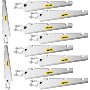 Set di bracci per filo spinato in acciaio zincato a caldo 10 bracci estesi 1 3/8 \ "guida superiore a 45 gradi per tralicci di recinzione - Product Image 1