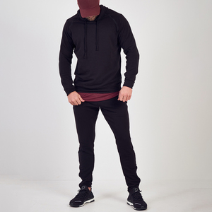 Men's Black Full Sleeve <b>Tracksuit</b> Set Stand Collar Sporty Joggers With Side Pockets Quick Dry Autumn Wear - Product Image 6