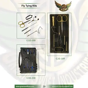 New Fly Tying Fishing Tools Kit Kunststoff und Holz machen Fly Tying Tools Kit Edelstahl Angeln von GREEN SWIFT INDUSTRIES