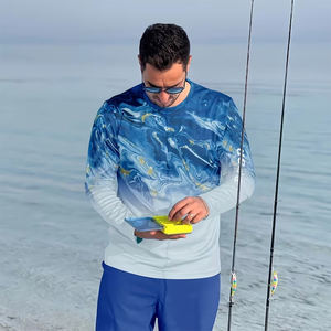 Camiseta de Manga Larga con Cuello en V para Hombre, Diseño Personalizado por Sublimación, Corte Regular, 100% Poliéster, Ecológica y de Secado Rápido, Venta al Por Mayor - Product Image 3