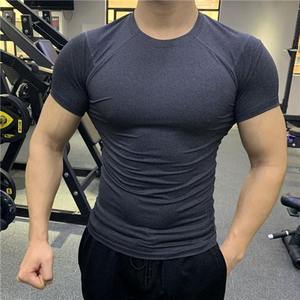 Hot Selling Custom Print Athletic Running Sports Wear Fast Dry Polyester Compression Gym Men's Muscle Slim <b>Fit</b> <b>T</b> <b>Shirt</b> - Product Image 4