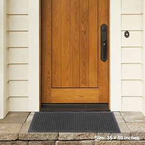 Tapis de sol hexagonal antidérapant multifonctionnel en caoutchouc pour cuisine, anti-fatigue et drainage, 35'' x 59'' - Product Image 3