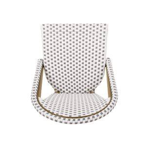 <b>Outdoor</b> Garden Furniture Modern Rattan Dining <b>Chair</b> Farmhouse Style Patio Restaurant <b>Stackable</b> <b>Outdoor</b> Bistro <b>Chairs</b> - Product Image 5