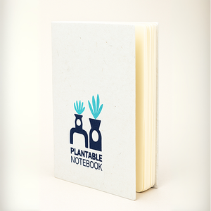 Agenda en papier semable A5 avec logo personnalisé |   Carnet de notes écologique en gros, reliure parfaite, recyclé |   192 pages lignées 80 g/m² - Product Image 2