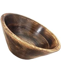 Cuencos de frutas de madera de gran tamaño, suministro de vajilla, cuenco decorativo para servir, cuencos naturales personalizados de madera Natural, esmalte alto - Product Image 1