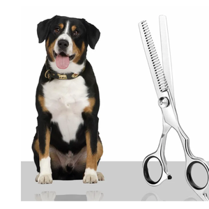 Juego de tijeras de primera calidad para el cuidado de mascotas, fabricadas con acero inoxidable de alta calidad, kit profesional para cortar el pelo de perros y gatos con estuche - Product Image 4