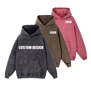 เสื้อฮู้ดแบบยูนิเซ็กซ์ สีพื้น ผ้าฝ้ายถัก ทรงโอเวอร์ไซส์ สวมใส่สบายสำหรับฤดูหนาว เป็นมิตรกับสิ่งแวดล้อม พิมพ์โลโก้ด้านหน้า ระบายอากาศได้ดี ทรงปกติ - Product Image 4