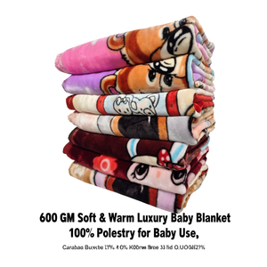 Manta de Bebé de Lujo Suave y Cálida de 600 GSM, 100% Poliéster, 30x40 Pulgadas, Estampado de Personajes, Lavable a Máquina para Uso Invernal - Product Image 3